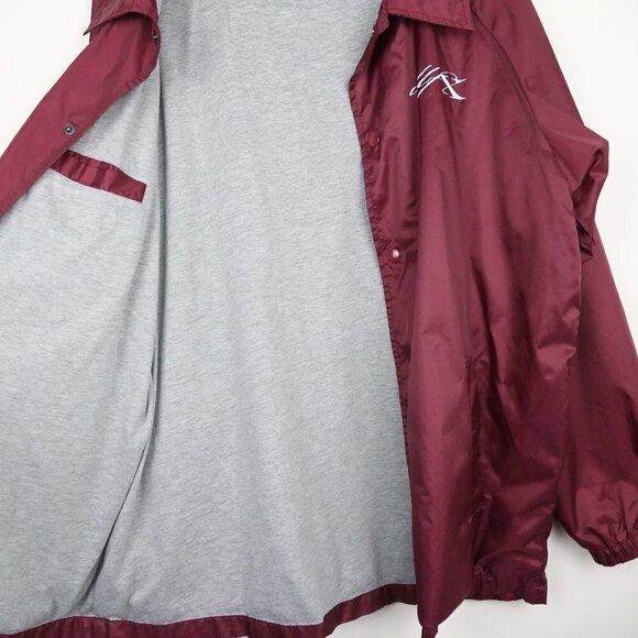 HARRITON Men's Raspberry Burgundy Red Button Down Lightweight Jacket Size Large - Picture 4 of 8